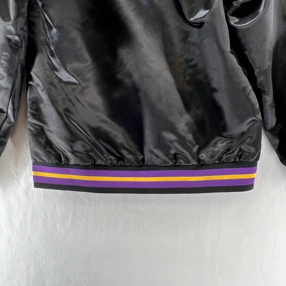 Mitchell & Ness Los Angeles Lakers Youth L 14/16 Varsity Jacket NBA Black/Purple - Picture 10 of 16